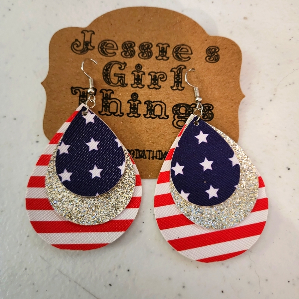 American flag earrings